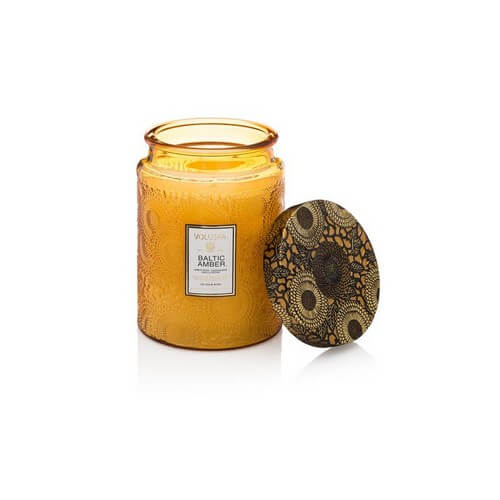 Voluspa Japonica Collection Large Glass Jar Candle Baltic Amber 455g