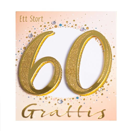 Pictura Årskort 60 År Ett Stort Grattis