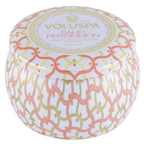 Voluspa Maison Blanc Mini Tin Candle Saijo Persimmon 113g