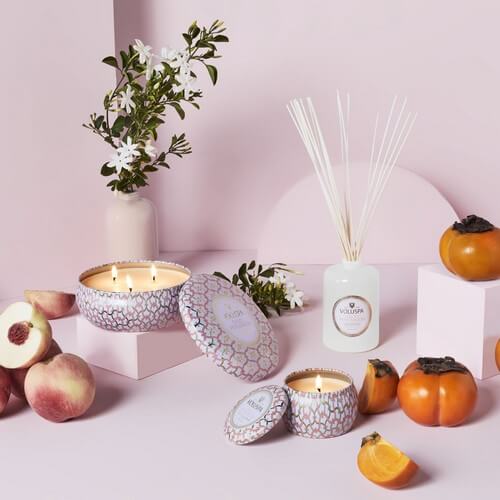 Voluspa Maison Blanc Mini Tin Candle Saijo Persimmon 113g
