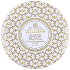 Voluspa Maison Blanc 3 Wick Tin Candle Suede Blanc 340g