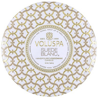 Voluspa Maison Blanc 3 Wick Tin Candle Suede Blanc 340g