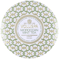 Voluspa Maison Blanc 3 Wick Tin Candle Moroccan Mint Tea 340g