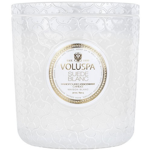 Voluspa Maison Blanc Luxe Jar Candle Suede Blanc 850g