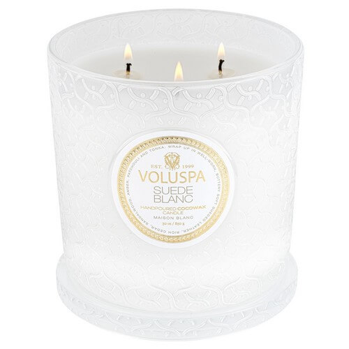 Voluspa Maison Blanc Luxe Jar Candle Suede Blanc 850g