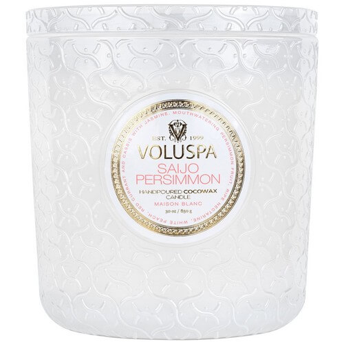 Voluspa Maison Blanc Luxe Jar Candle Saijo Persimmon 850g