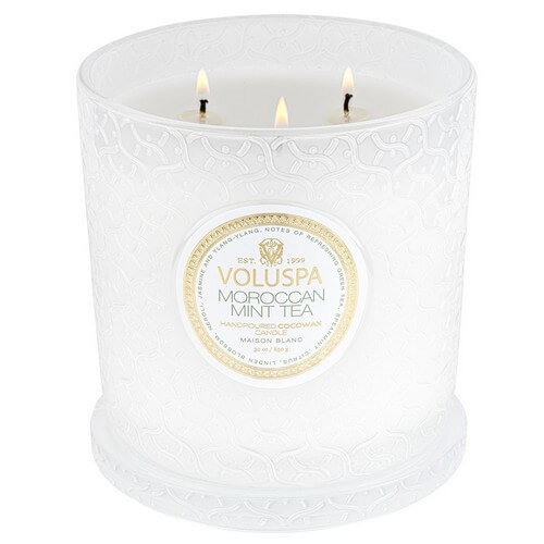 Voluspa Maison Blanc Luxe Jar Candle Moroccan Mint Tea 850g