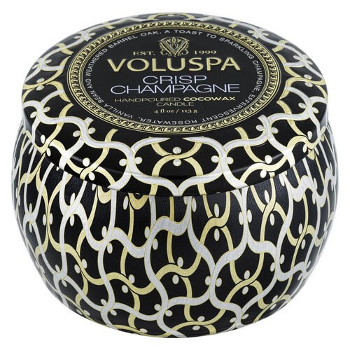 Voluspa Maison Noir Mini Tin Candle Crisp Champagne 113g