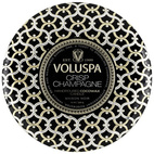 Voluspa Maison Noir 3 Wick Tin Candle Crisp Champagne 340g