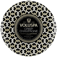 Voluspa Maison Noir 3 Wick Tin Candle Crisp Champagne 340g