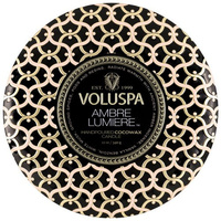 Voluspa Maison Noir 3 Wick Tin Candle Ambre Lumiere 340g