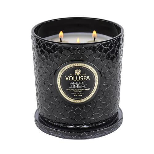 Voluspa Maison Noir Luxe Jar Candle Ambre Lumiere 910g