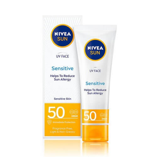 Nivea Sun Face Sensitive Soothing Cream Spf50 50 ml