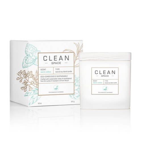 Clean Space Warm Cotton Scented Candle 227 ml