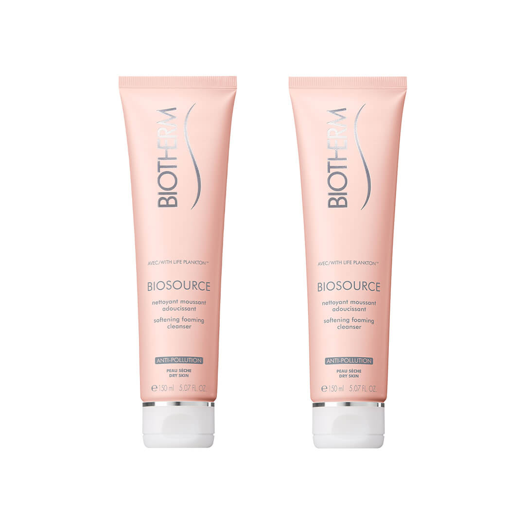 Biotherm Biosource Softening Foaming Cleanser Dry Skin 2 x 150 ml