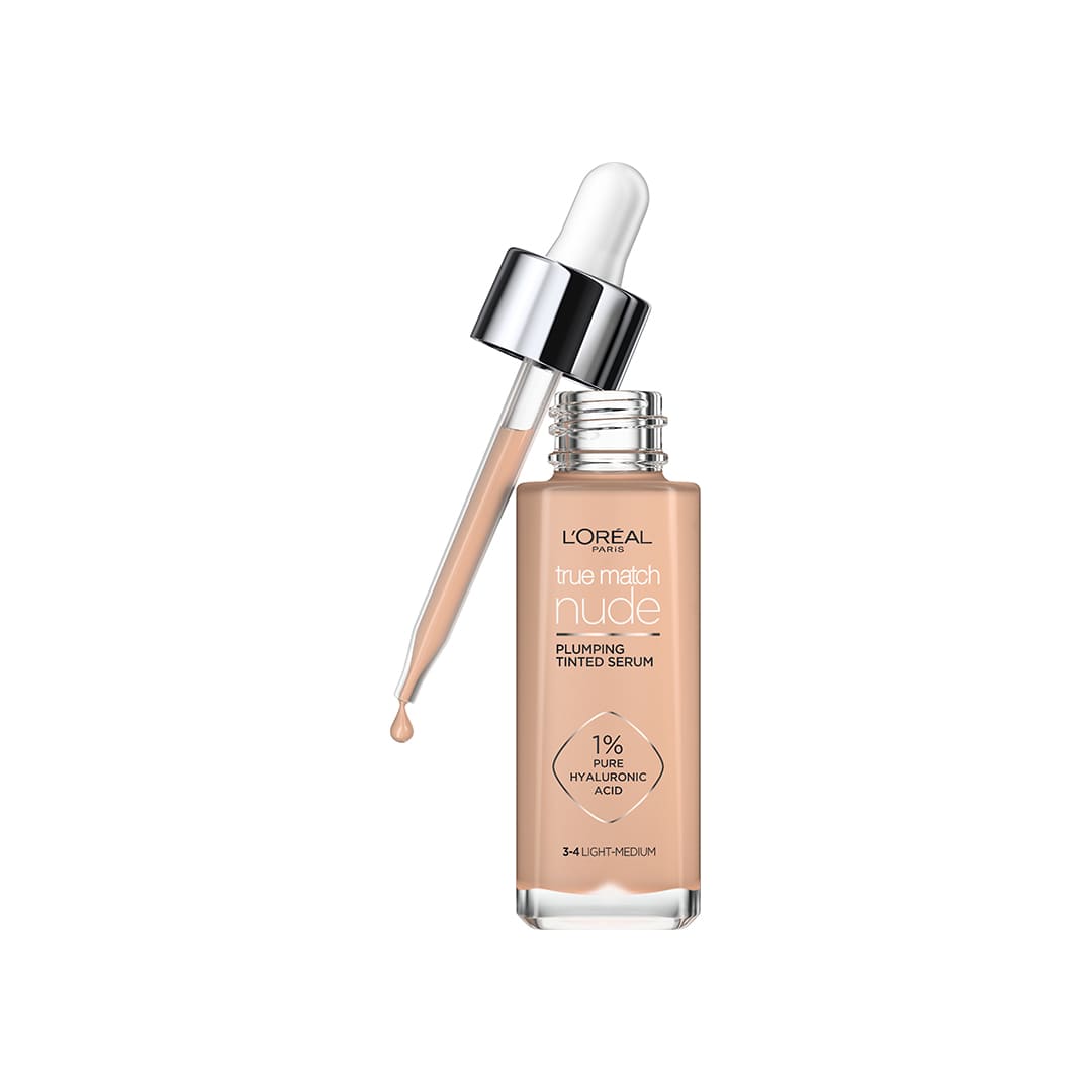 Loreal Paris True Match Nude Plumping Tinted Serum 3-4 Light Medium 30 ml