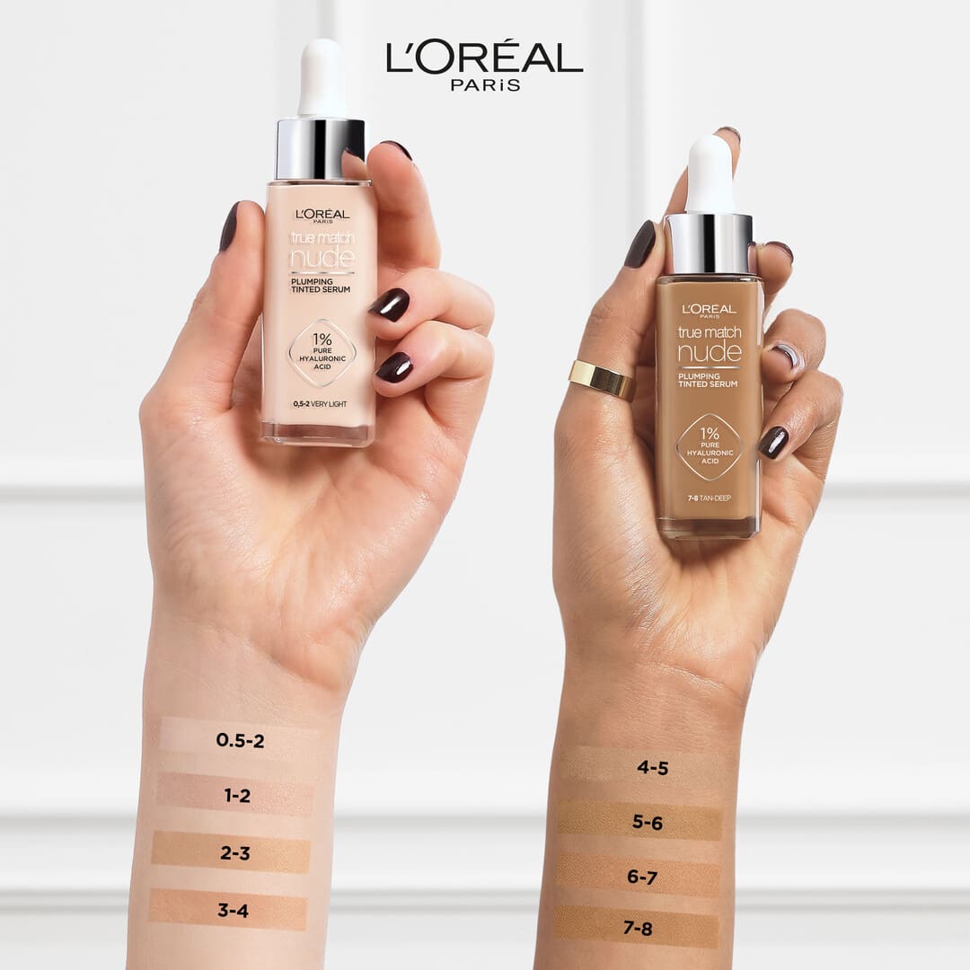 Loreal Paris True Match Nude Plumping Tinted Serum 3-4 Light Medium 30 ml