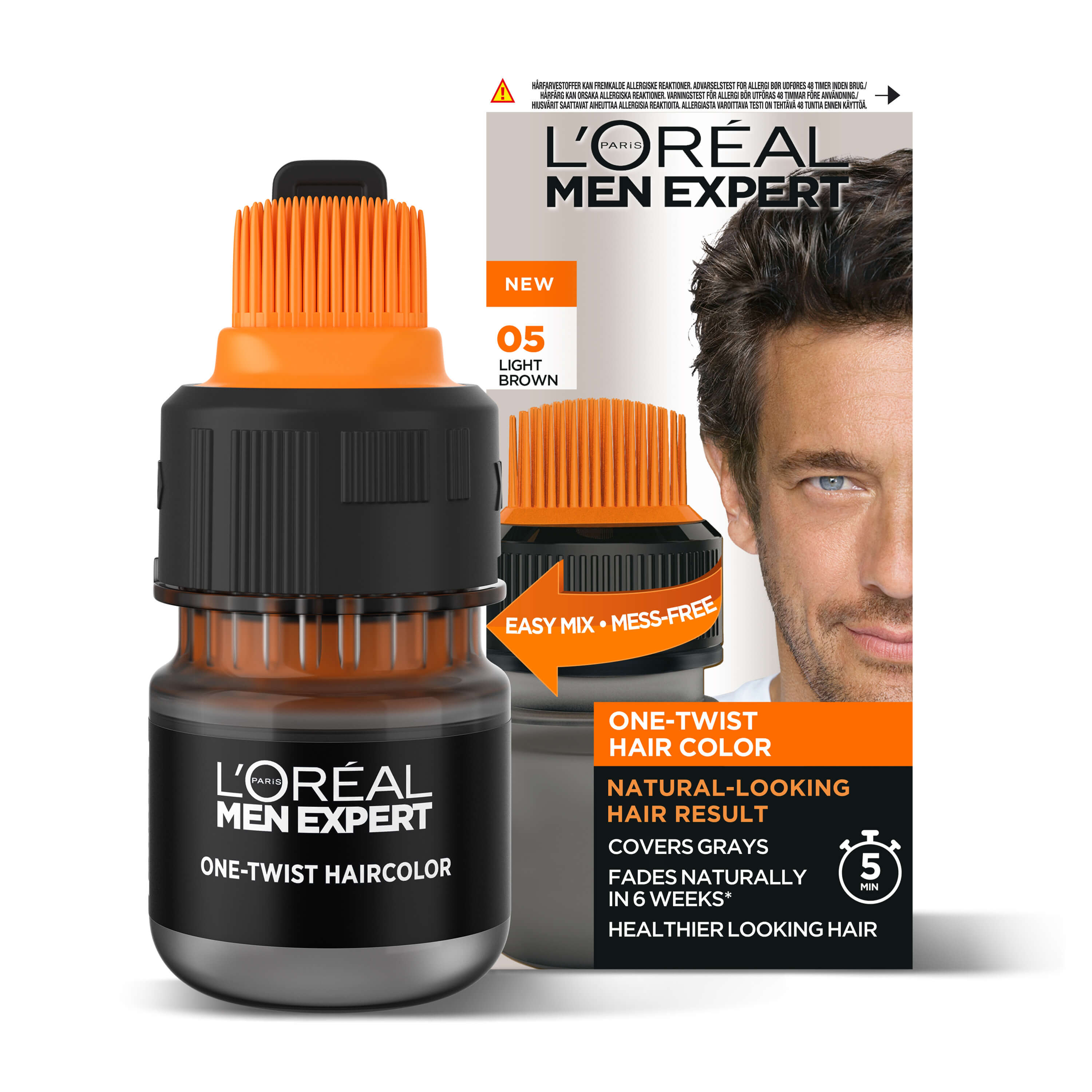 Loreal Men Expert One Twist Hair Color Light Brown 5 50 ml