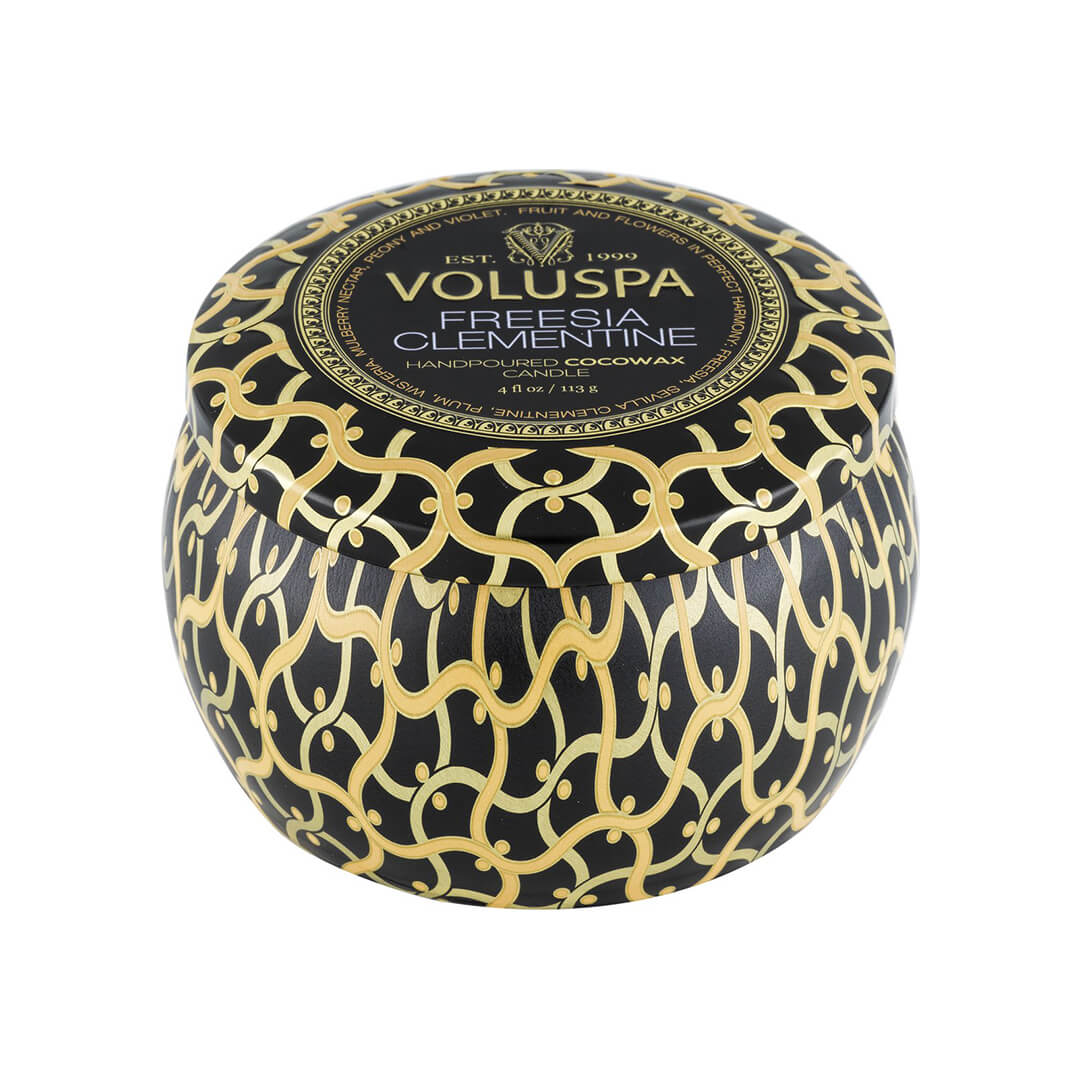 Voluspa Maison Noir Mini Tin Candle Freesia Clementine 113g