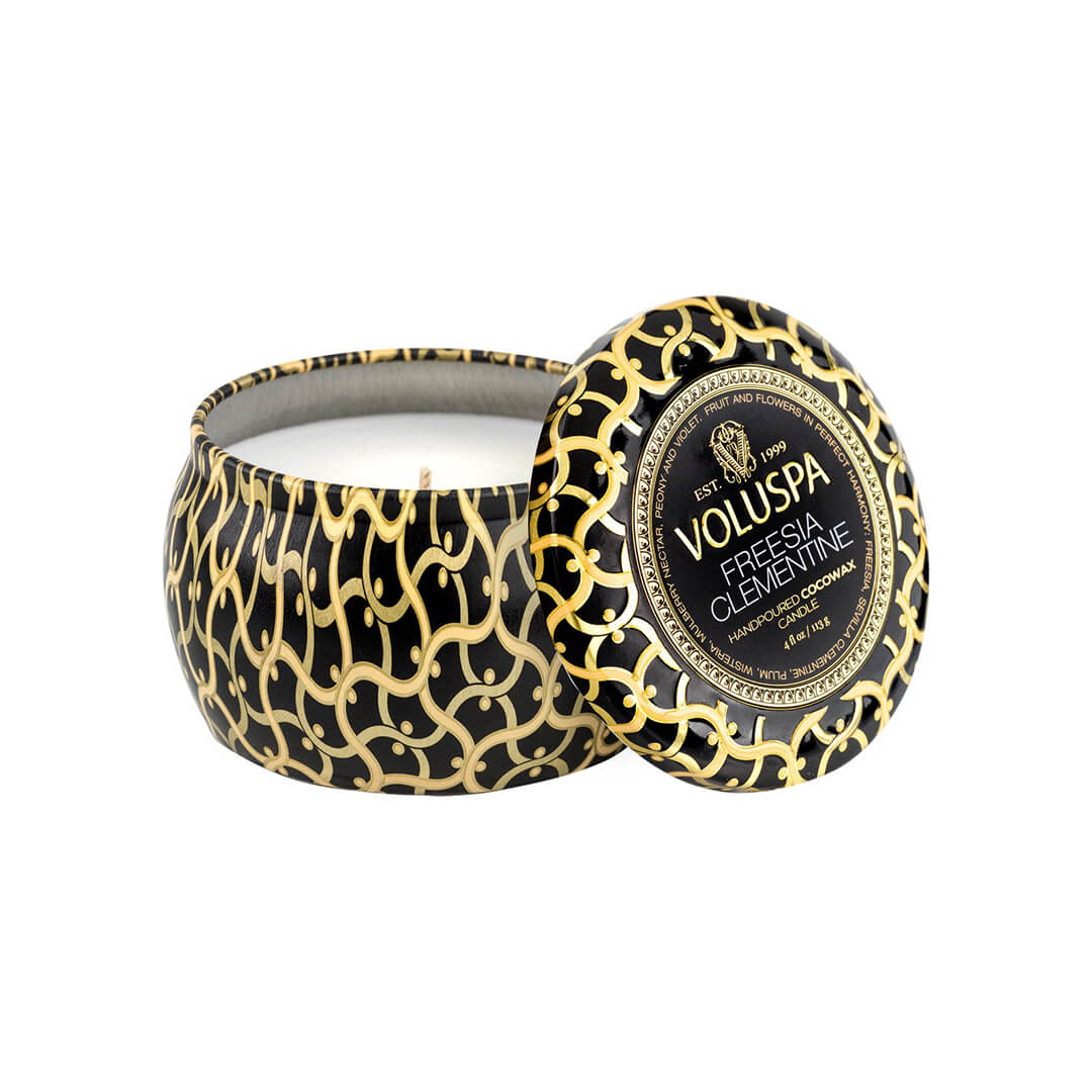 Voluspa Maison Noir Mini Tin Candle Freesia Clementine 113g