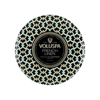Voluspa Maison Noir 3 Wick Tin Candle French Linen 340g