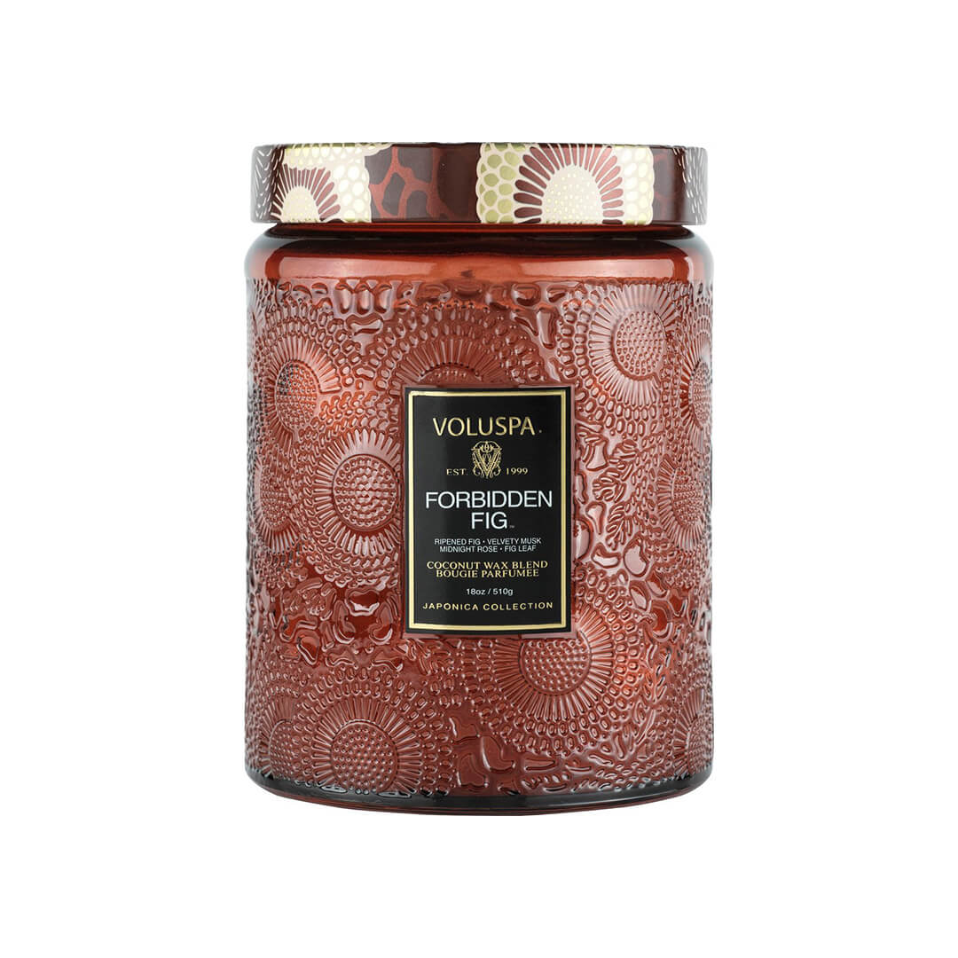 Voluspa Japonica Collection Large Glass Jar Candle Forbidden Fig 455g
