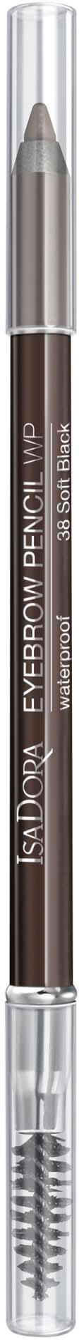 IsaDora Eyebrow Pencil Waterproof Soft Black 38 1.2g