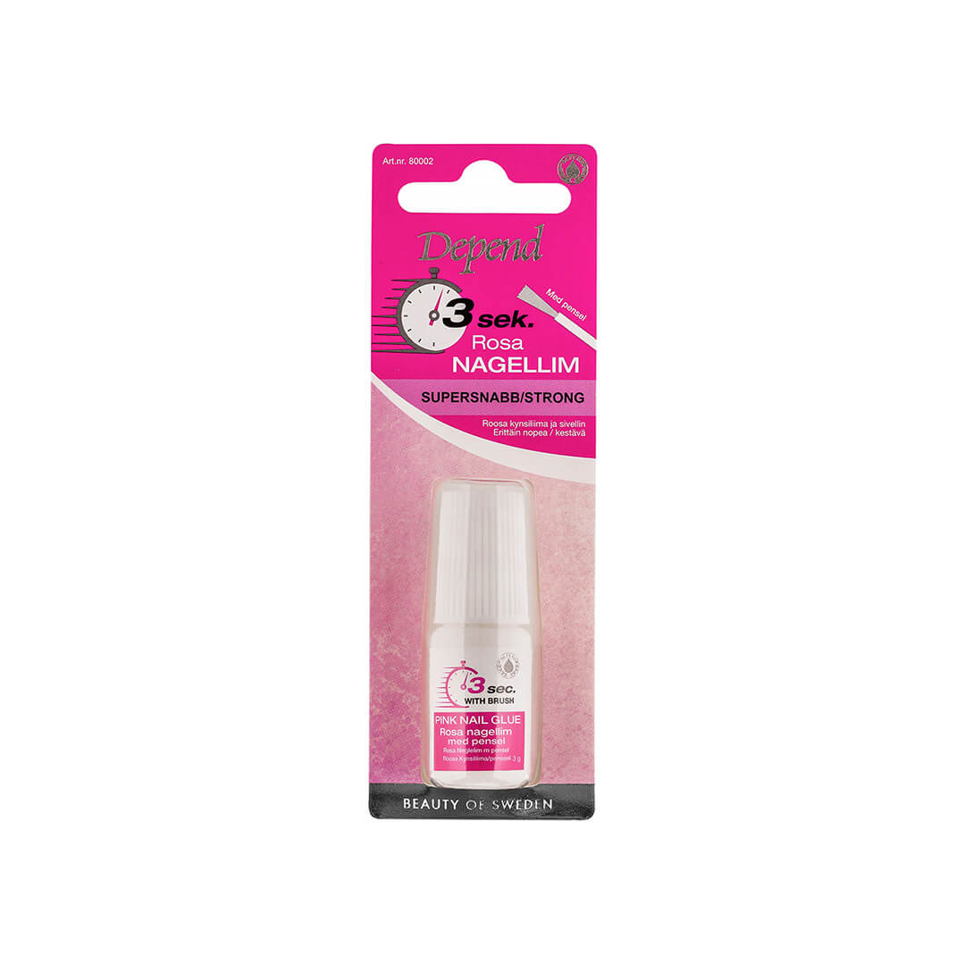 Depend 3 Sek Rosa Nagellim Med Pensel 3g