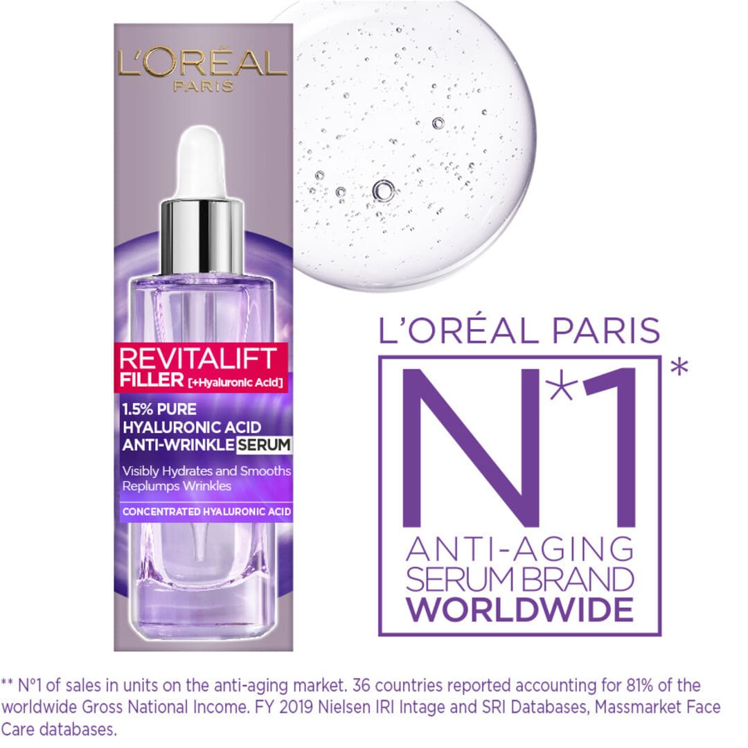Loreal Paris Revitalift Filler 1.5% Hyaluronic Acid Serum 30 ml