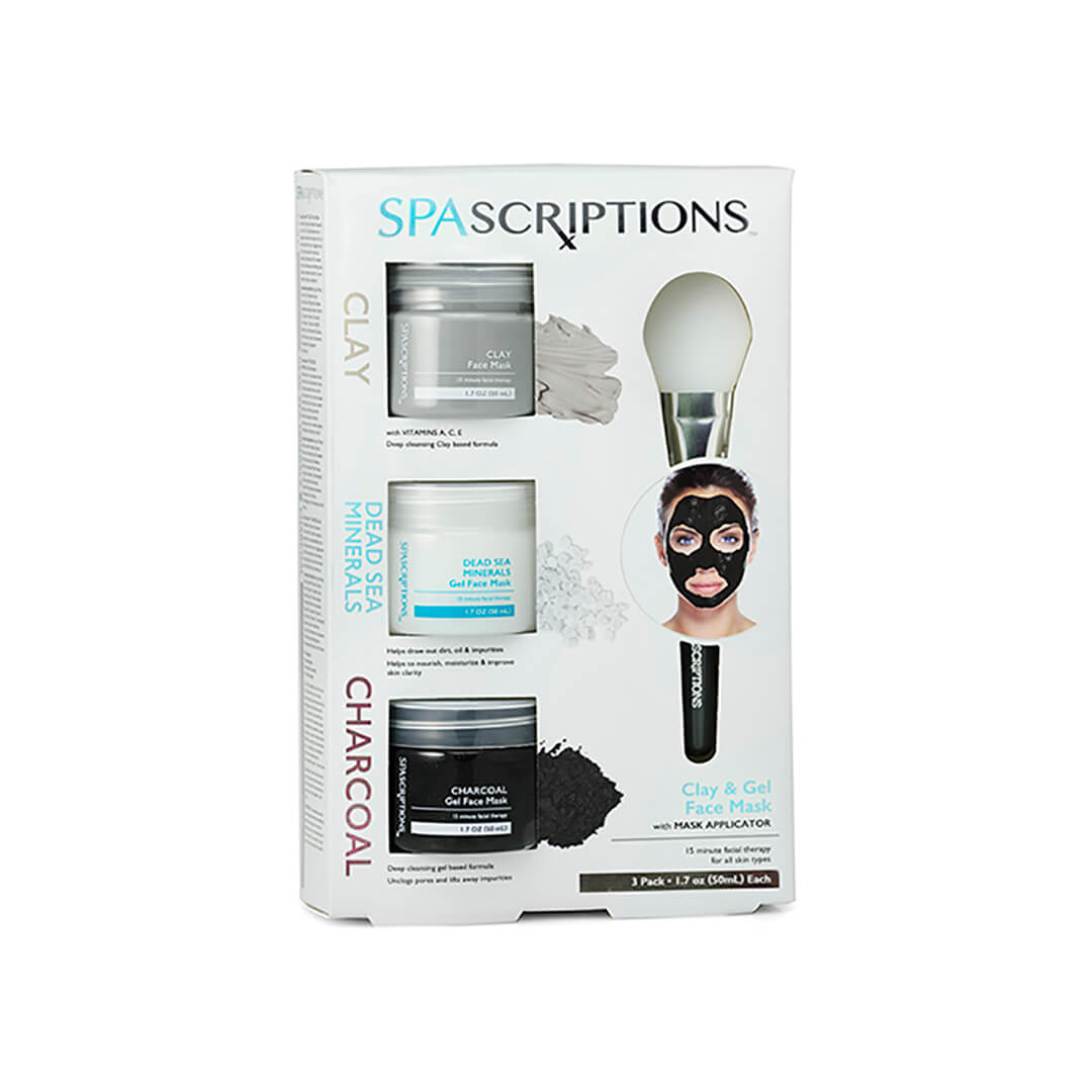 SpaScriptions Clay And Gel Face Mask Set 3 x 50 ml