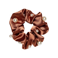 Avalea Satinscrunchie Med Pärlor Gammelrosa