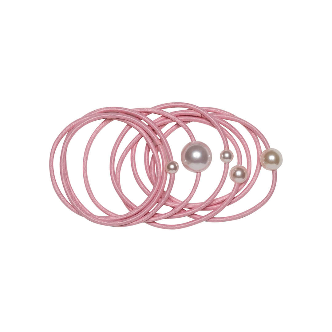 Avalea Hårsnoddar Med Pärla Rosa 9 pcs