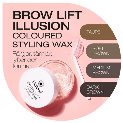 Depend Perfect Eye Brow Lift Illusion Coloured Styling Wax Taupe 5g