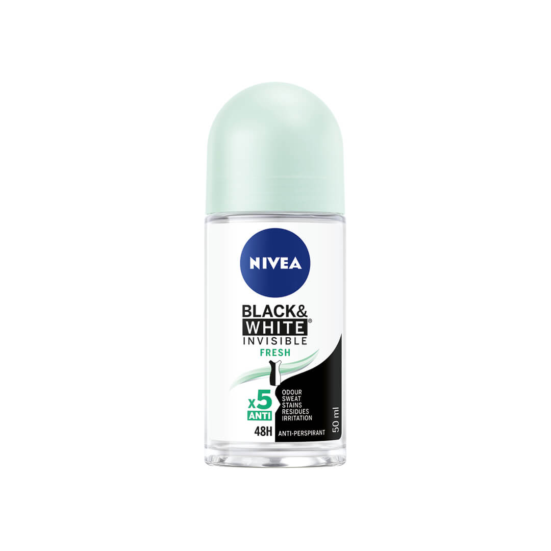 Nivea Black And White Invisible Fresh Deo Roll On 50 ml