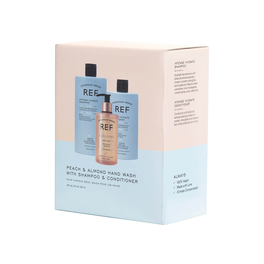 REF Peach Almond Hand Wash With Shampoo And Conditioner 830 ml