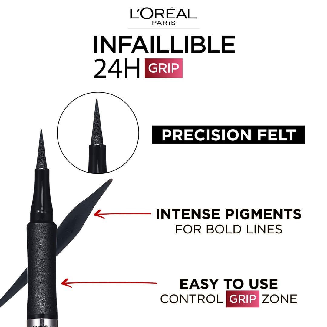 Loreal Paris Infaillible Grip 24H Precision Felt Eyeliner 1 Black 1g