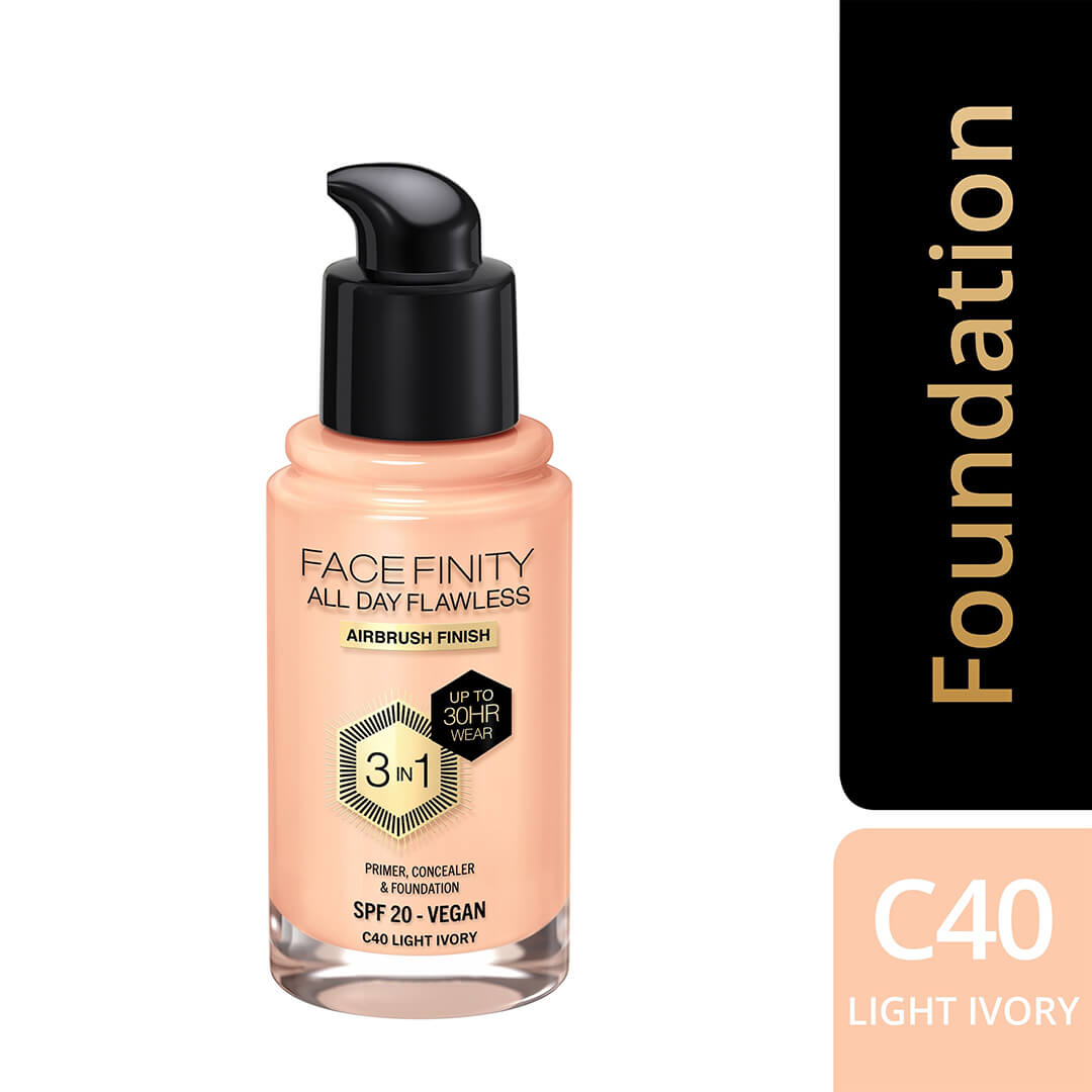 Max Factor Facefinity All Day Flawless Foundation SPF 20 C40 Light Ivory 30 ml