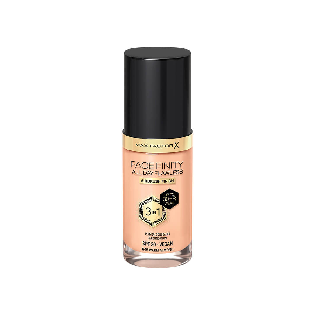 Max Factor Facefinity All Day Flawless Foundation SPF 20 N45 Warm Almond 30 ml