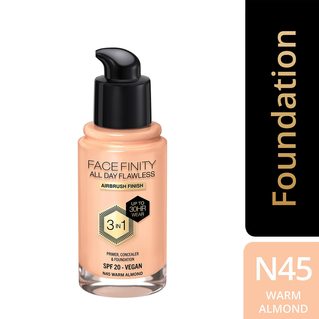 Max Factor Facefinity All Day Flawless 3 In 1 Foundation Warm Almond 045 30 ml