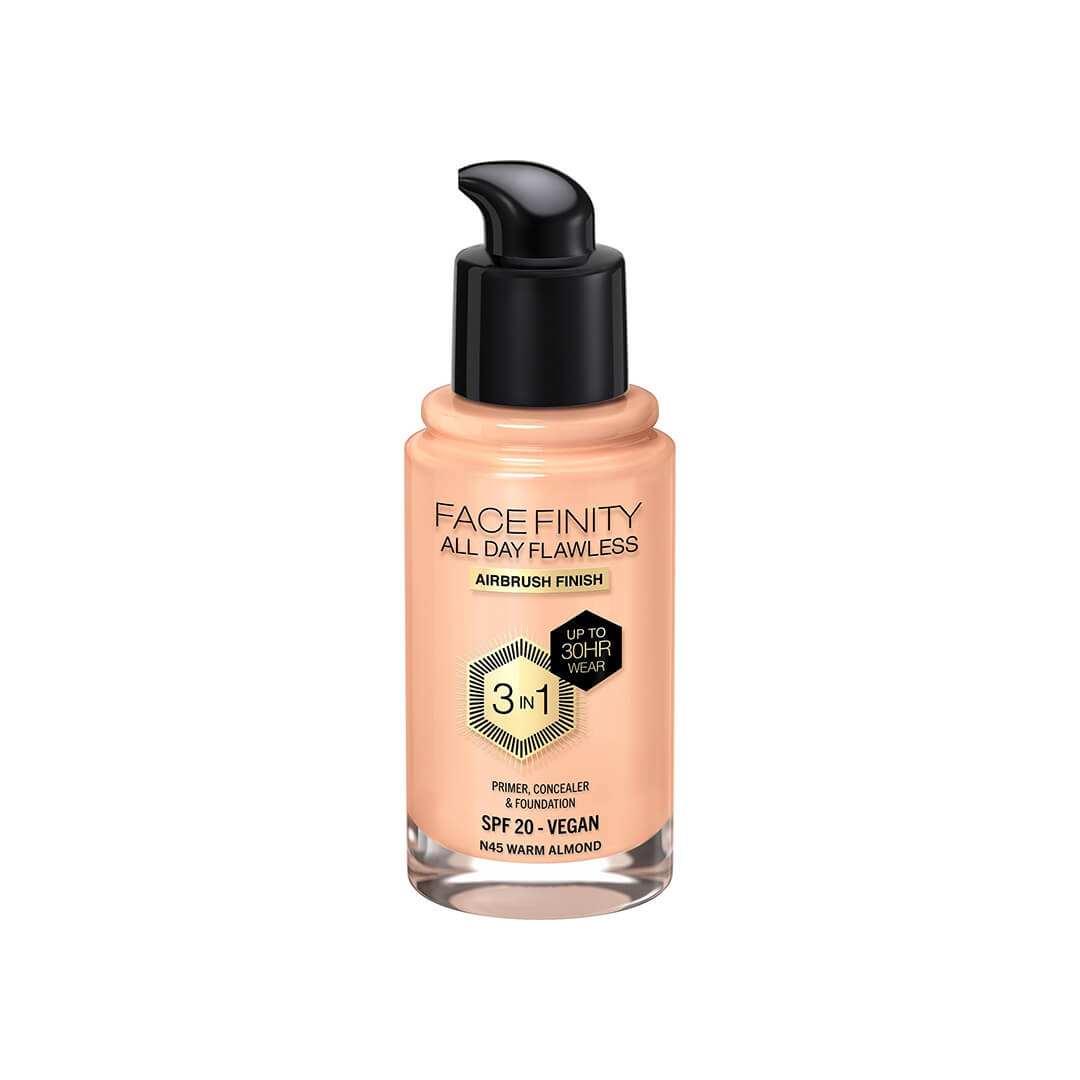 Max Factor Facefinity All Day Flawless Foundation SPF 20 N45 Warm Almond 30 ml