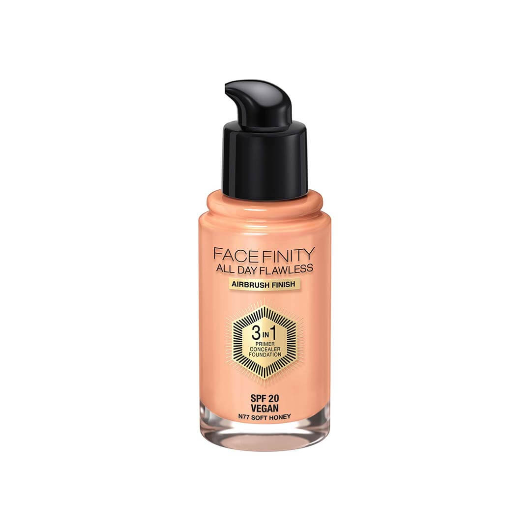 Max Factor Facefinity All Day Flawless 3 In 1 Foundation Soft Honey N77 30 ml