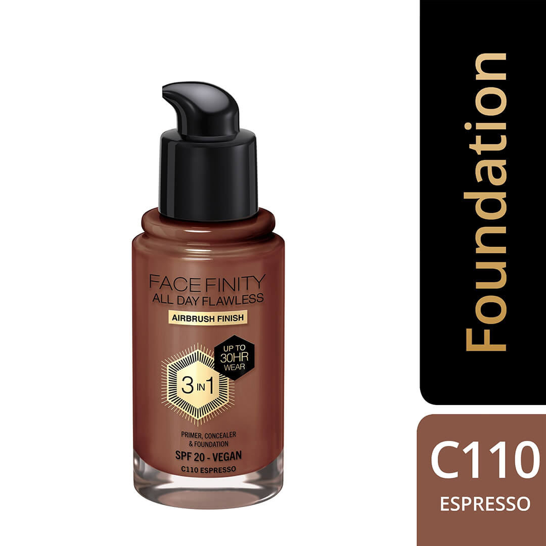 Max Factor Facefinity All Day Flawless 3 In 1 Foundation Espresso 110 30 ml