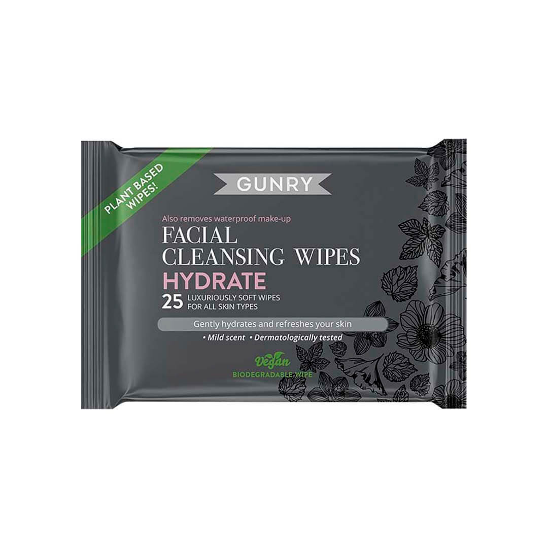 Gunry Facial Cleansing Wipes Hydrate 25 pcs
