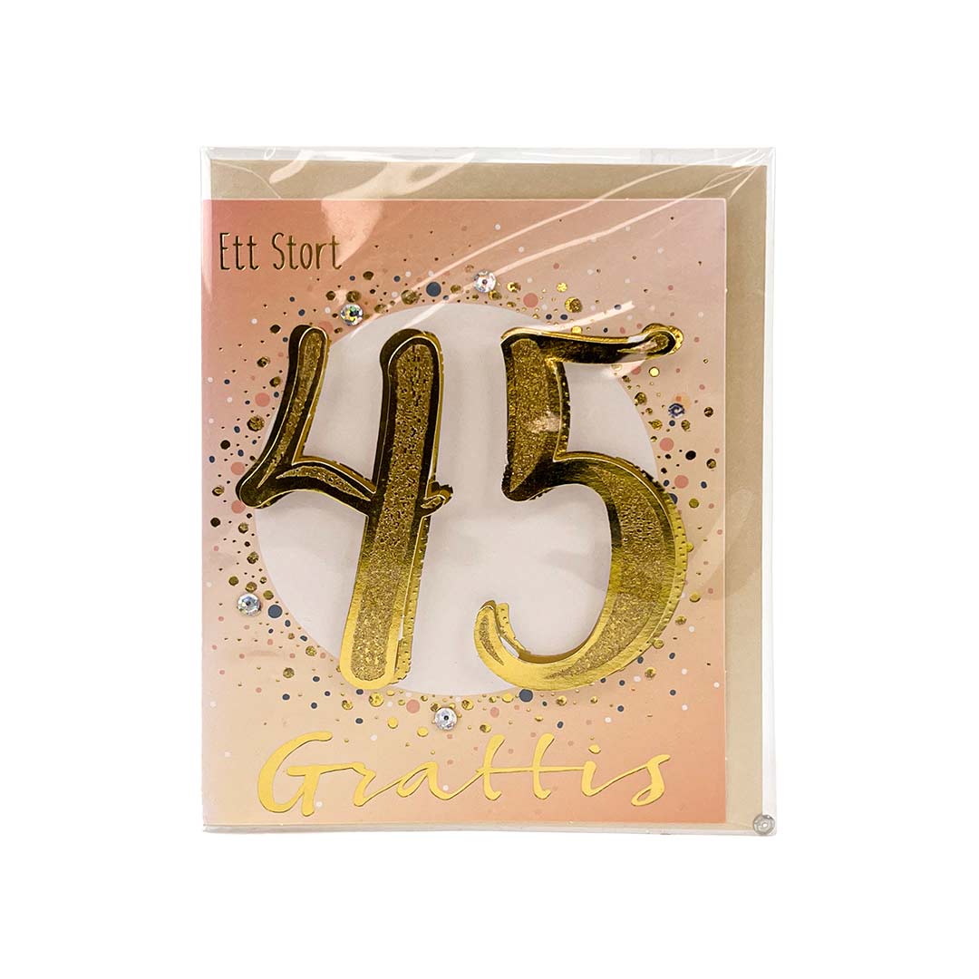 Pictura Årskort 45 År Ett Stort Grattis