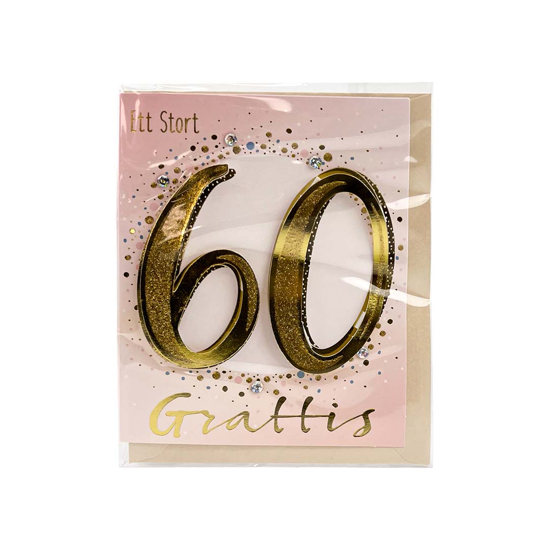 Pictura Årskort 60 År Ett Stort Grattis