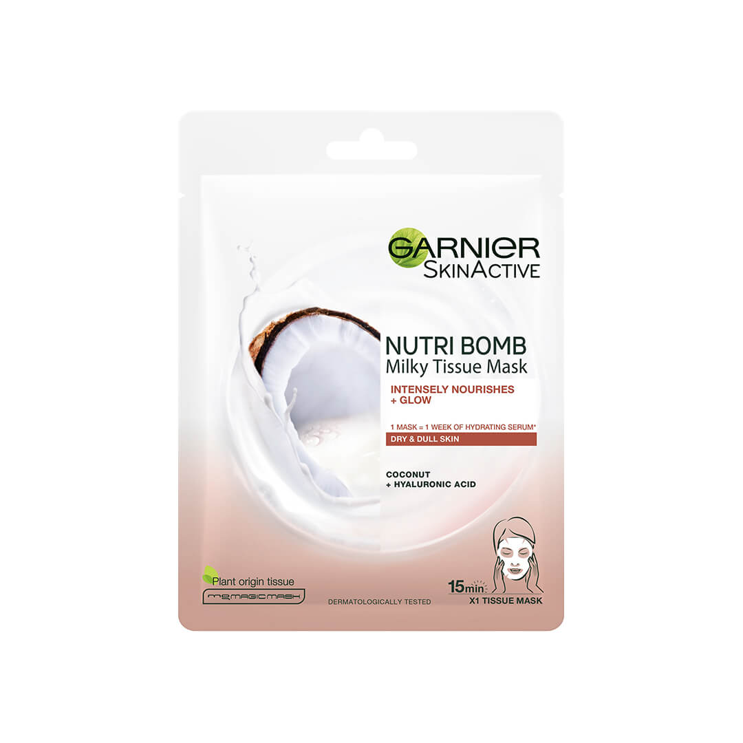 Garnier Skin Active Nutri Bomb Mily Sheet Mask Dry And Dull Skin 28g