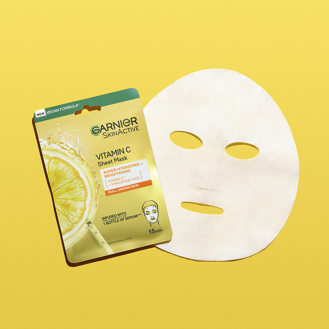 Garnier Skin Active Vitamin C Sheet Mask Dull Uneven Skin 28g