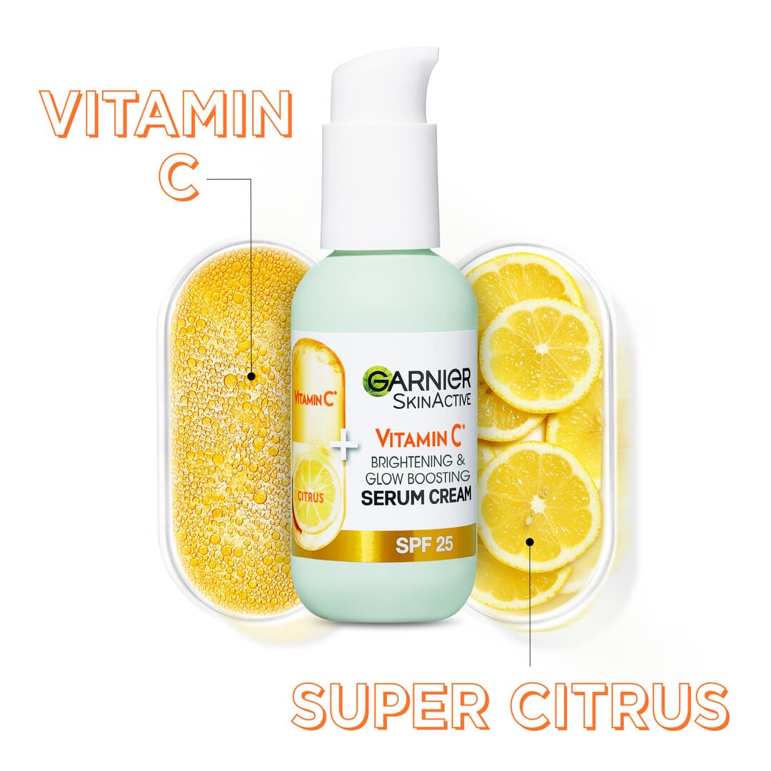 Garnier Skin Active Vitamin C 2 In 1 Brightening Serum Cream 50 ml