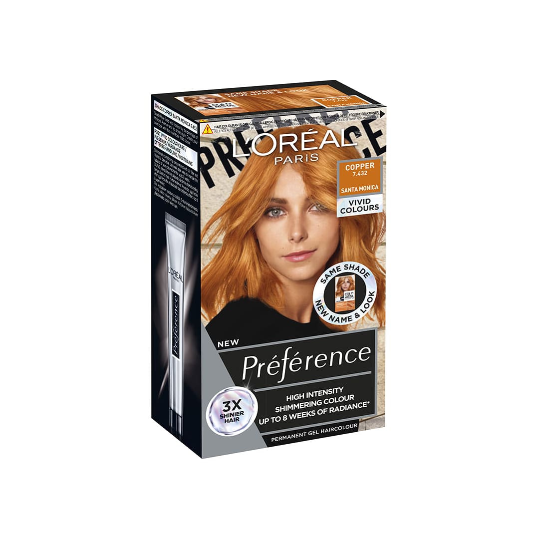 Loreal Paris Preference Vivid Colours Copper 7.432