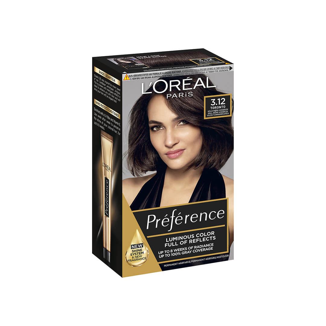 Loreal Paris Preference Permanent Hair Color Toronto 3.12